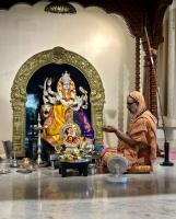 Jalabhisheka and Arati by HH Swamiji on Vardhanti Divasa of Shri Devi Durga Parameshwari Sannidhih at Karla (4 March 2025)